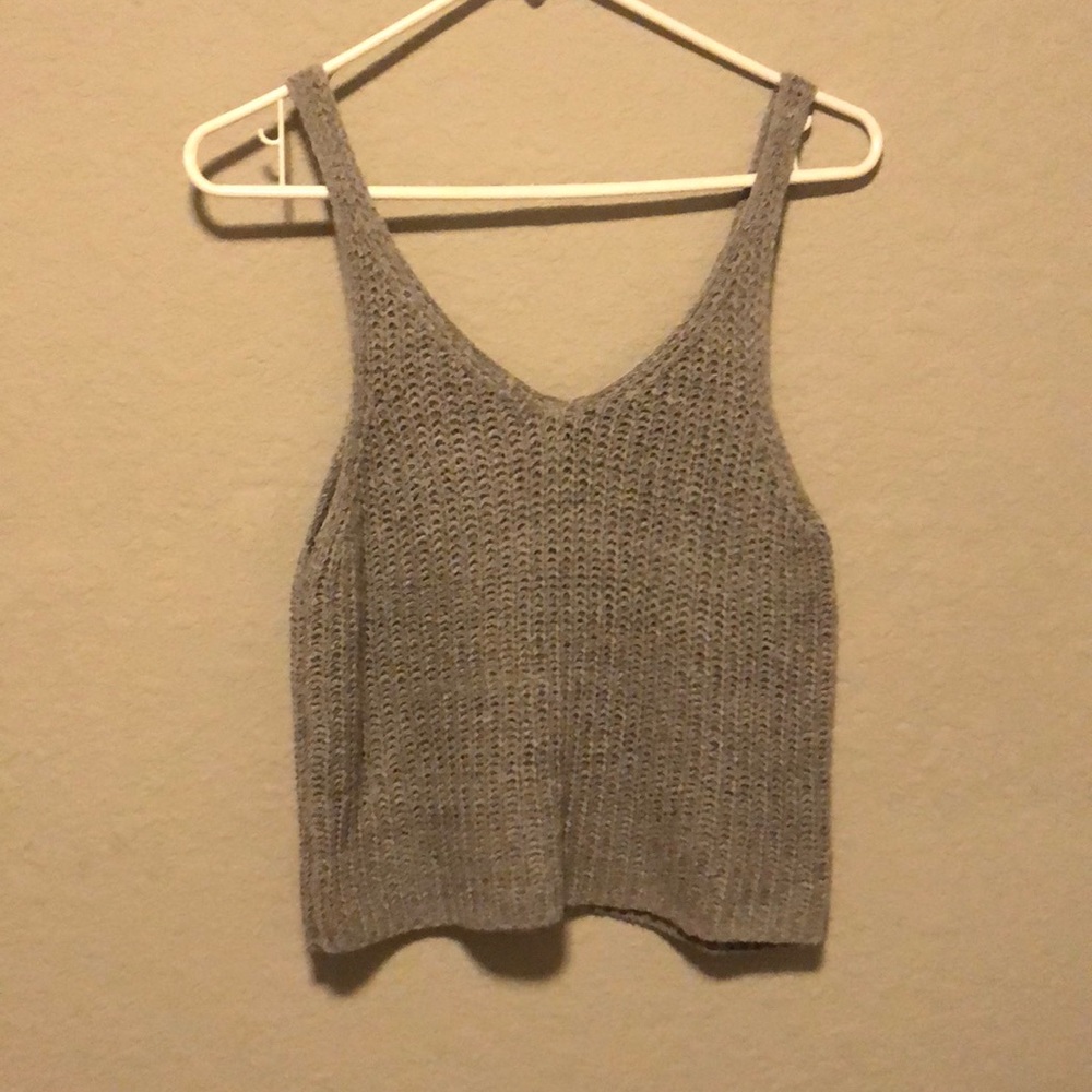 Grey knit tee